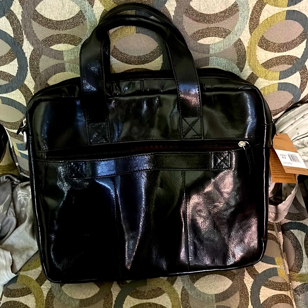 NWT HANDMADE ITALIAN MINT Jack Georges leather “Tuscano Classico” laptop bag